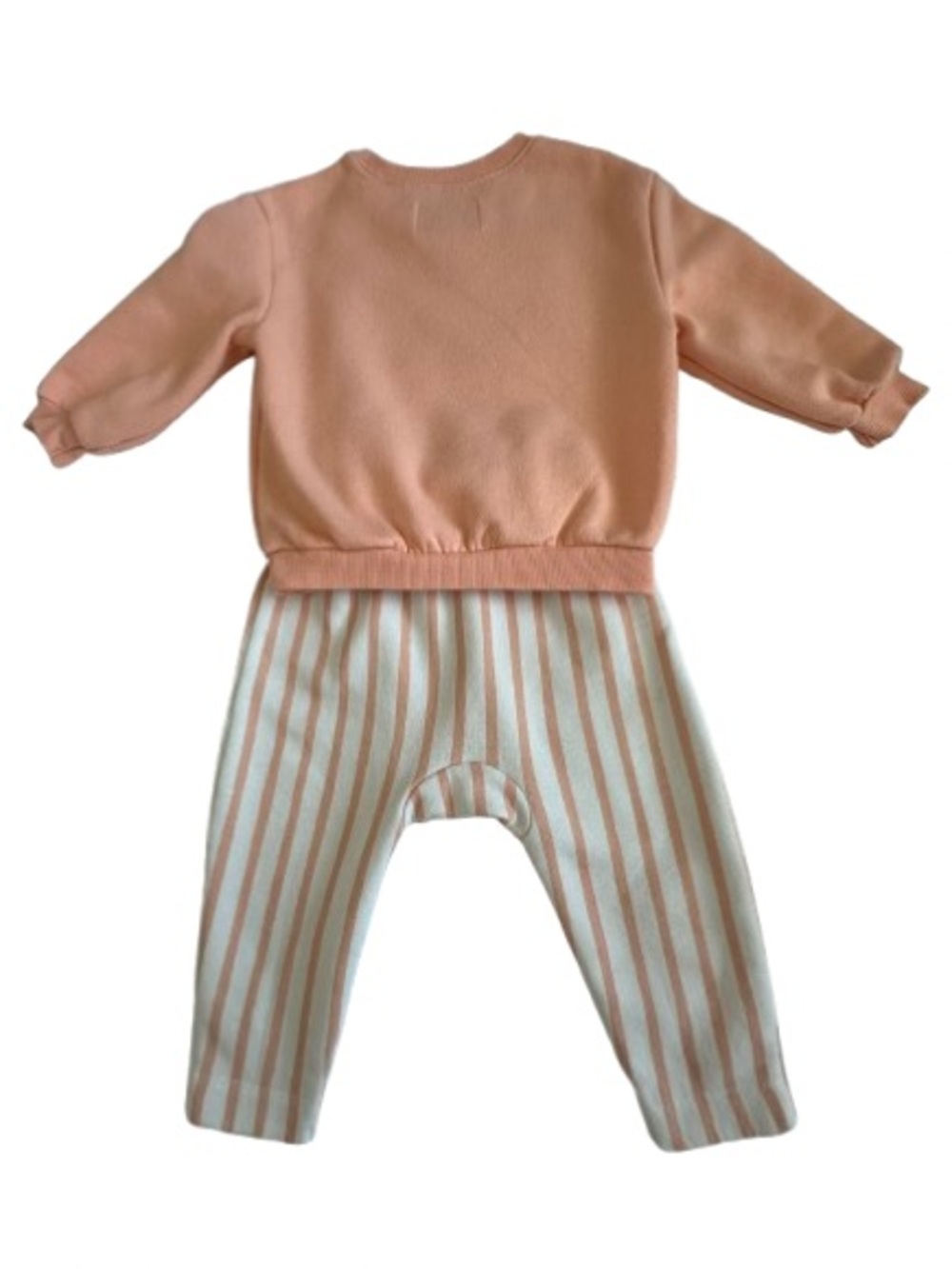Old Navy x Disney Peach & White Baby Girl 18-24M Matched Sweatshirt & Pants Set - Picture 2 of 16
